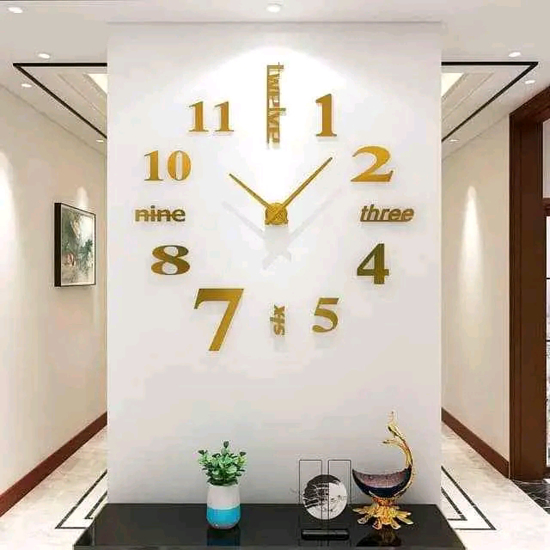 Image sur Horloge murale design 3D-Autocollant