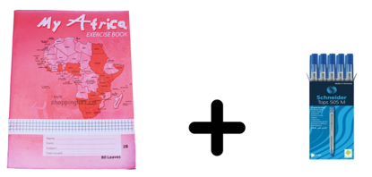 Agrandir l'image de Pack de 10 cahiers Safca My Africa 2B - 60 Leaves SQUARE + 5 stylo  a bille SCHNEIDER Image de Pack de 10 cahiers Safca My Africa 2B - 60 Leaves SQUARE + 5 stylo  a bille SCHNEIDER