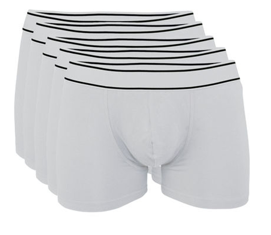 Image sur Lot de Six Boxers Homme - 850% coton - 20% polyester- Blanc-  produit générique