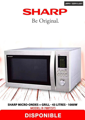 Agrandir l'image de micro-ondes Sharp R-78BT(ST) de 43 litres avec gril pour 220-240 volts Image de micro-ondes Sharp R-78BT(ST) de 43 litres avec gril pour 220-240 volts