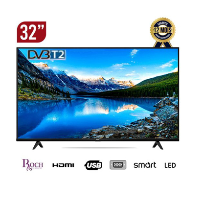 Agrandir l'image de TV Roch 32’’ smart - RH-LE32DSA- B - HD Ready - + Support mural integre - 6 Mois Image de TV Roch 32’’ smart - RH-LE32DSA- B - HD Ready - + Support mural integre - 6 Mois