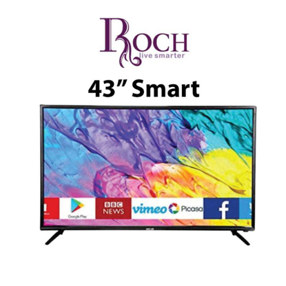 Agrandir l'image de Smart TV Led ROCH RH-LE43DA-B - 43 pouces - Full HD - Noir - 9,1kg - 75 W- Garantie 06 Mois Image de Smart TV Led ROCH RH-LE43DA-B - 43 pouces - Full HD - Noir - 9,1kg - 75 W- Garantie 06 Mois