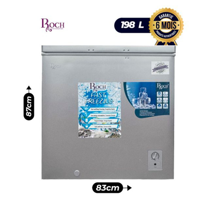 Agrandir l'image de Congélateur Coffre - ROCH - RCF-250-E - Économique - 198 Litres - Gel Rapide - R600a - Gris - Garantie 6 mois Image de Congélateur Coffre - ROCH - RCF-250-E - Économique - 198 Litres - Gel Rapide - R600a - Gris - Garantie 6 mois