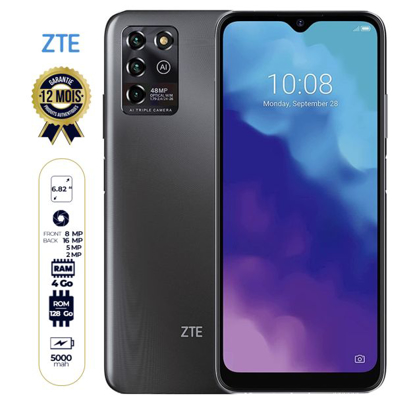 Image de ZTE Blade V30 Vita - 6.82 pouces - 128Go / 4Go Ram - 48MP+5MP+2MP/8MP - 5000mAh - 12 Mois