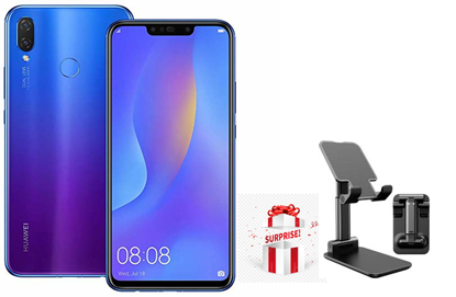 Agrandir l'image de Huawei Nova 3i - 6.3" - 128Go / 6Go - 2 SIM - 16Mpx+2Mpx / 16 Mpx + un support de telephone offert Image de Huawei Nova 3i - 6.3" - 128Go / 6Go - 2 SIM - 16Mpx+2Mpx / 16 Mpx + un support de telephone offert
