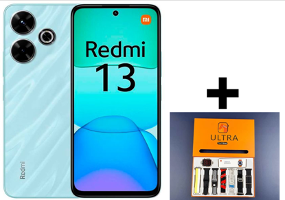 Agrandir l'image de Xiaomi redmi 13 - 256GB ROM - 8GB RAM - 2SIM - 108+2MP - 5030mAh - Garantie 12 Mois + Montre connectee bluetooth avec 7 bracelets Image de Xiaomi redmi 13 - 256GB ROM - 8GB RAM - 2SIM - 108+2MP - 5030mAh - Garantie 12 Mois + Montre connectee bluetooth avec 7 bracelets