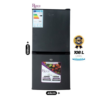 Réfrigérateur combiné - Roch - RFR-145 DB- W -108L - Gris - Garantie 6 mois Réfrigérateur combiné - Roch - RFR-145 DB- W -108L - Gris - Garantie 6 mois