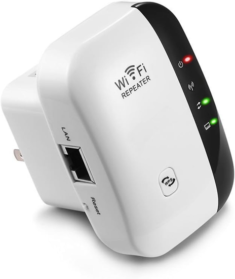 Image sur Répéteur WiFi sans fil avec Extension de portée WiFi, AMAKE Wireless-N Mini répéteur 2,4 G