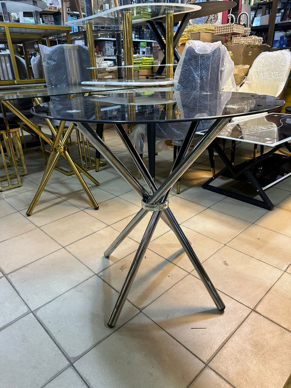 Table Tonde En Verre De Salle à Manger