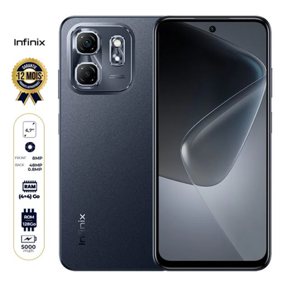 Agrandir l'image de Infinix Hot 50i (X6531) - 128 Go - 4 + 4Go RAM - 6,7" - 48MP+0.8MP/8MP - Dual Nano Sim - 5000mAh - Garantie 12 mois Image de Infinix Hot 50i (X6531) - 128 Go - 4 + 4Go RAM - 6,7" - 48MP+0.8MP/8MP - Dual Nano Sim - 5000mAh - Garantie 12 mois