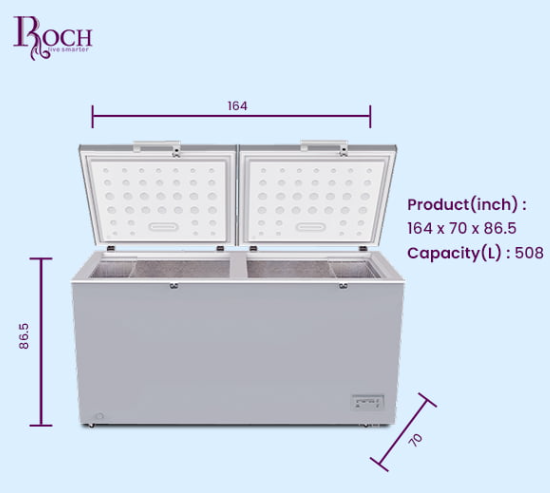 Congélateur coffre ROCH (RCF-600E-B)