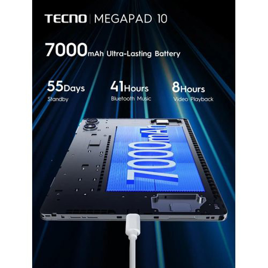 Image sur Tablette Tecno  Megapad 10 - 256Go - Ram 4Go - Ecran 10,1" pouces - Batterie 7000 mAh