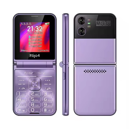 Image de Fliop 4 - petit téléphone portable pliable - 4 Sim - 2.8'' - Camera arriere - MP4 - FLIP MOBILE - TORCHE - 13 MOIS DE GARANTIE