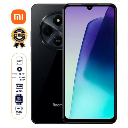 Image de Xiaomi Redmi 14C - 128 Go - 6Go + 6Go RAM extensible - 6.88" - Dual Nano SIM - 5160mAh - 50MP+2MP/13MP - Empreinte Digitale - Version Globale - 12 Mois de garantie