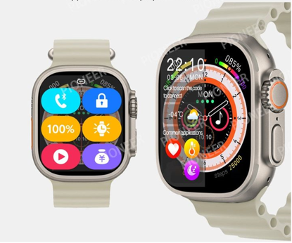 Agrandir l'image de Montre connectée ultra 9 Avec 7 Bracelets et étui Image de Montre connectée ultra 9 Avec 7 Bracelets et étui