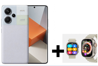 Image de Xiaomi Redmi Note 13 Pro+ 5G - 512 Go - 12Go  - 6.67" - 2 Nano SIM - 200MP+8MP+2MP/16MP - 5100mAh + Montre connectée ultra 9 Avec 7 Bracelets