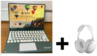 Image de Tablette Idino Notebook 10- 10 Pouces – 512 Go ROM – 8 Go RAM – 10000 mAh + casque Bluetooth