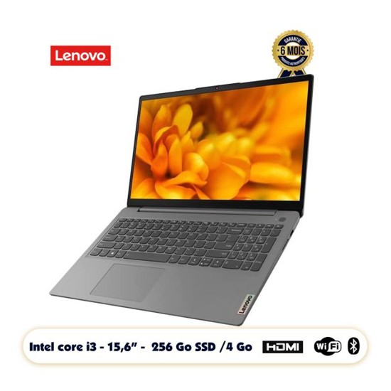 Image sur Laptop Lenovo IdeaPad 3 - Ecran 15.6" - Intel Core i3-11 - 256 Go SSD - 4Go RAM - 6 mois  de garantie