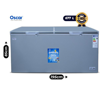 Agrandir l'image de Congélateur Coffre - OSCAR - OSC-850 - 677 Litres - A+ - Gris - Garantie 6 Mois Image de Congélateur Coffre - OSCAR - OSC-850 - 677 Litres - A+ - Gris - Garantie 6 Mois