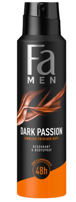 Agrandir l'image de Fa Men Dark Passion Déodorant & Spray Protection 48 h 150 ml Image de Fa Men Dark Passion Déodorant & Spray Protection 48 h 150 ml