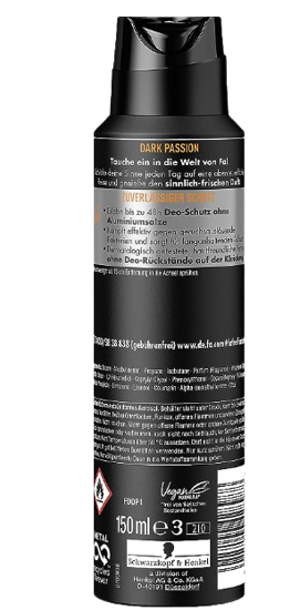 Image sur Fa Men Dark Passion Déodorant & Spray Protection 48 h 150 ml