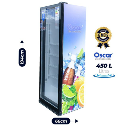 Agrandir l'image de Réfrigérateur Vitrine - Oscar - Une porte - OSC-500 - 450 litres - Noir - Garantie 6 mois Image de Réfrigérateur Vitrine - Oscar - Une porte - OSC-500 - 450 litres - Noir - Garantie 6 mois