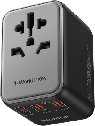 Agrandir l'image de Chargeur de voyage 1-World 3 ports 20 W - 3 mois de garantie Image de Chargeur de voyage 1-World 3 ports 20 W - 3 mois de garantie