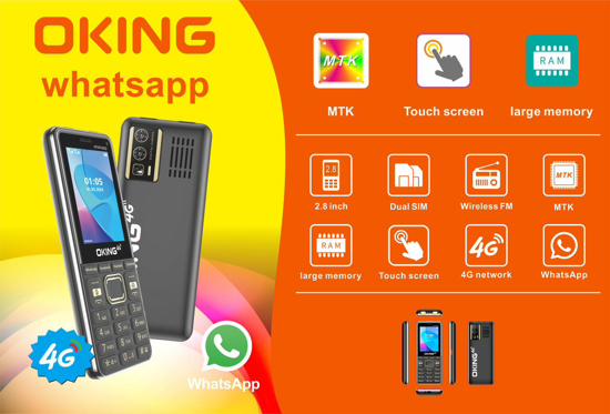 Image sur OKING SMART KITOCHI - 16 Go + 1GO DE RAM - 2.8" - ECRAN TACTIL - WAATSAP - FACEBOOK - KaiOS - Dual Sim -  TELEPHONE - 13 Mois de garantie