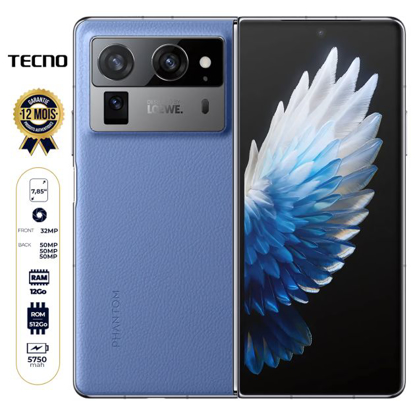 Image de Tecno Phantom V Fold2 - 512 Go - 12 Go RAM - Écran externe pliable 7,85" + 6,42" - 2 Nano SIM - 50MP+50MP+50MP/32MP+32 MP - 5750 mAh - Garantie 12 mois