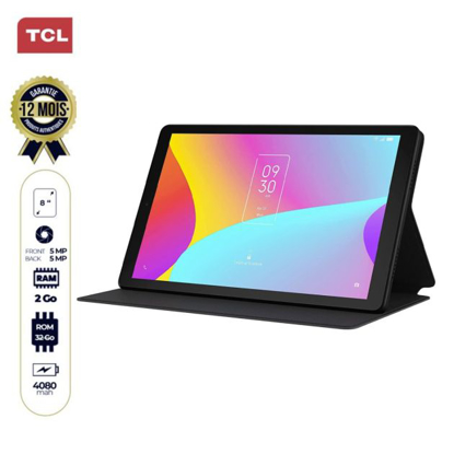 Agrandir l'image de Tablette TCL Tab 8 - 8" - 32 Go/2Go - 1 Nano Sim 4G - 5MP/5MP - 4080mAh - Garantie 12 Mois Image de Tablette TCL Tab 8 - 8" - 32 Go/2Go - 1 Nano Sim 4G - 5MP/5MP - 4080mAh - Garantie 12 Mois