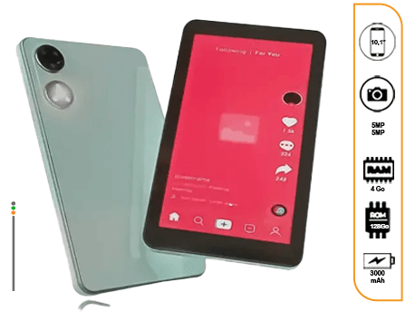 Agrandir l'image de Tablette Idino I55 Avec Sim – 64Go+4Go – 7” – 3000mah – Garantie 03 mois Image de Tablette Idino I55 Avec Sim – 64Go+4Go – 7” – 3000mah – Garantie 03 mois