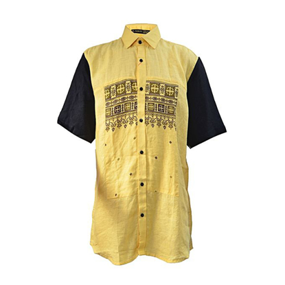 Agrandir l'image de Chemise B.Jones - 100% lin- Authentique - Courtes Manches - Afritude - Jaune Et Noir Image de Chemise B.Jones - 100% lin- Authentique - Courtes Manches - Afritude - Jaune Et Noir