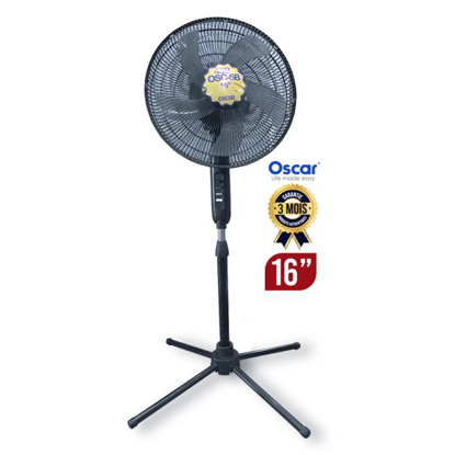 Agrandir l'image de Ventilateur Oscar 16 Pouces - OSC-5B - 45W - Noir - Garantie 3 mois Image de Ventilateur Oscar 16 Pouces - OSC-5B - 45W - Noir - Garantie 3 mois