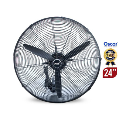 Agrandir l'image de Ventilateur Mural Oscar 24 Pouces - OSC-W-550 - 80W - Noir - Garantie 3 mois Image de Ventilateur Mural Oscar 24 Pouces - OSC-W-550 - 80W - Noir - Garantie 3 mois