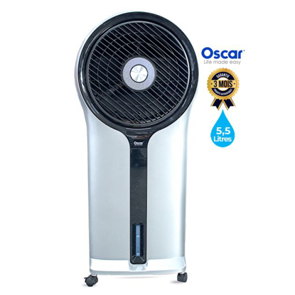 Agrandir l'image de Ventilateur à eau amovible - Refroidisseur d'air - OSCAR- OSC-2912 - 5,5 litres - Gris/Noir - Garantie 3 mois Image de Ventilateur à eau amovible - Refroidisseur d'air - OSCAR- OSC-2912 - 5,5 litres - Gris/Noir - Garantie 3 mois
