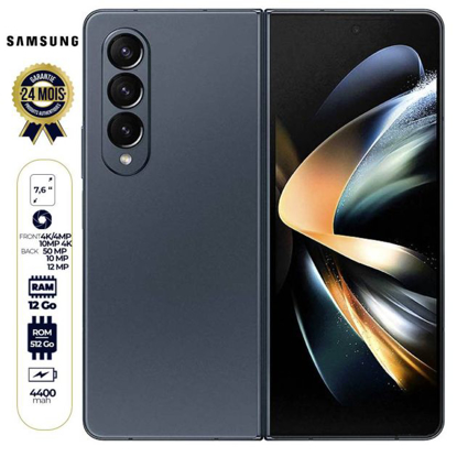 Image de Samsung Galaxy Z FOLD 4 - 5G - 256 Go/12Go RAM - 7.6" - 2 Nano SIM - 50MP/10MP - 4400mAh - 24 mois de garantie