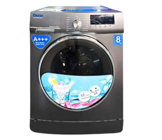 Image sur Machine à laver automatique Oscar OSC‑FL XG80 – 8 kg – Classe A+++ – 1400 tr/min – 14 programmes – Garantie 6 mois