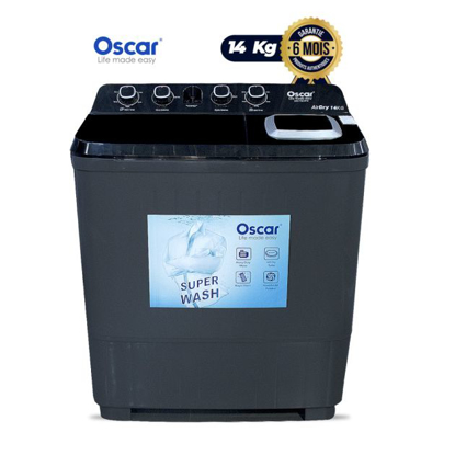 Agrandir l'image de Machine à laver semi‑automatique Oscar OSC‑TTB‑XP14 – 14 kg – Classe A++ – Essorage 7,5 kg – Sélecteur d’eau automatique – Anti‑déséquilibre électronique – Garantie 6 mois Image de Machine à laver semi‑automatique Oscar OSC‑TTB‑XP14 – 14 kg – Classe A++ – Essorage 7,5 kg – Sélecteur d’eau automatique – Anti‑déséquilibre électronique – Garantie 6 mois