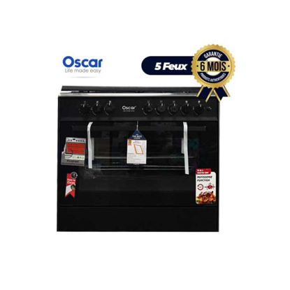 Image de Cuisinière OSCAR - Luxe 5 Feux - 60x90 - Grand Four- Noir