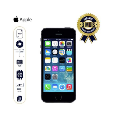 Image de Smartphone iphone 5s reconditionné - 16Go/1Go RAM – 8 MP/1.2MP - 1560 mAh