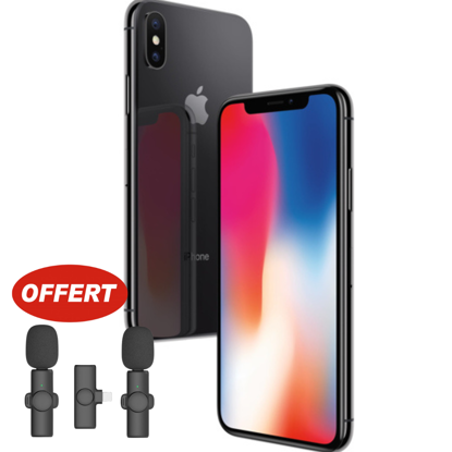 Image de Packs Apple iPhone X - 256GB ROM - 3GB RAM - 12+12MP - 2716mAh + micro cravate sans fil avec deux micro - iphone