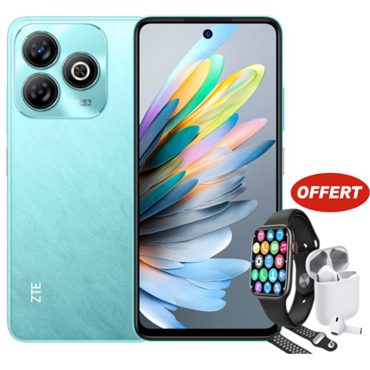 Image de Packs ZTE Blade A75 - 256 Go - 4Go RAM - 6.6" - Dual Nano SIM - 50MP/8MP - 5000mAh + Montre connectée W26 Pro Max + Earpods gratuits