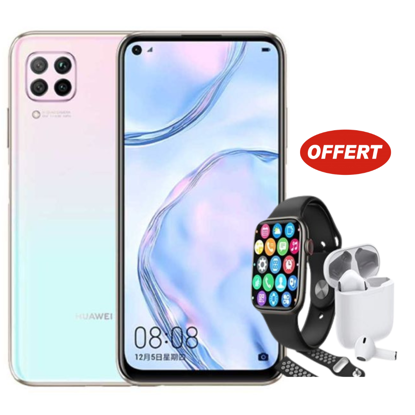 Image de Pack Huawei P40 Lite - 128GB ROM - 8GB RAM - 2SIM - 48+8+2+2MP - 4200mAh  +  Montre connectée W26 Pro Max + Earpods gratuits
