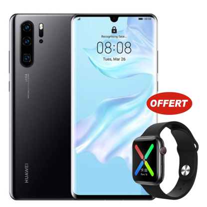 Agrandir l'image de Packs Huawei P30 Pro - 128GB ROM - 8GB RAM - 2SIM - 40+20+8MP - 4200mAh + Montre connectee intelligente Bluetooth serie 6- Garantie 6 Mois Image de Packs Huawei P30 Pro - 128GB ROM - 8GB RAM - 2SIM - 40+20+8MP - 4200mAh + Montre connectee intelligente Bluetooth serie 6- Garantie 6 Mois