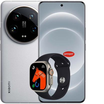 Image de Packs Xiaomi 14 Ultra - 512 Go - 16Go RAM - 6,73" - 2 Nano SIM -  5000mAh + Montre connectee 2023 T800 ultra serie 8
