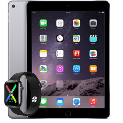 Image de iPad Air 2 WiFi-Cellular - 64 Go - 9.7 pouces - 8 MP - 7340 mAh ( Occasion ) + Montre connecté - Garantie 3 Mois