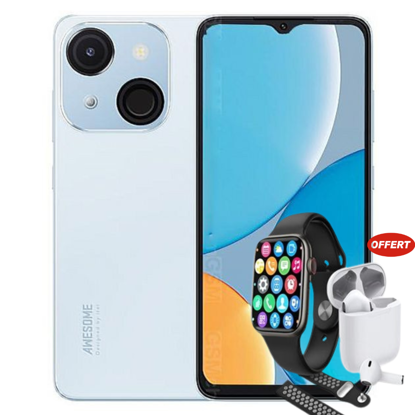Agrandir l'image de Smartphone itel A50C 4G - 32 Go - 2 + 2 Go RAM extensible - 6,56'' - 8 MP/5 MP - 4000 mAh  + Montre connecté- Garantie 12 mois Image de Smartphone itel A50C 4G - 32 Go - 2 + 2 Go RAM extensible - 6,56'' - 8 MP/5 MP - 4000 mAh  + Montre connecté- Garantie 12 mois