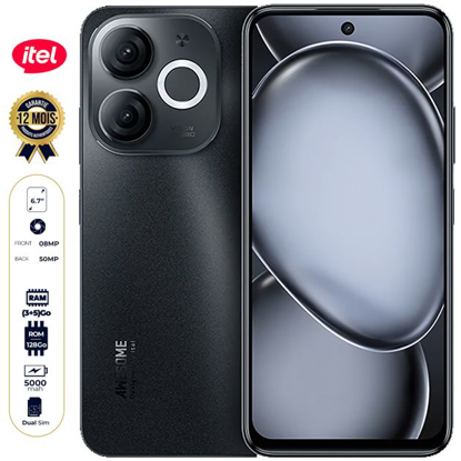 Agrandir l'image de itel A80 - 128 Go - 8Go (3 Go+ 5Go) RAM - 6.7" - Dual Nano SIM - 13MP/8MP - 5000mAh - Garantie 12 Mois Image de itel A80 - 128 Go - 8Go (3 Go+ 5Go) RAM - 6.7" - Dual Nano SIM - 13MP/8MP - 5000mAh - Garantie 12 Mois