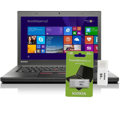 Agrandir l'image de Lenovo ThinkPad T450 14″ Core i5 2.3 GHz – SSD 256 Go – 8 Go RAM ( Reconditionné )  + Clé USB DE 64GB Offerte - Garantie 6 Mois Image de Lenovo ThinkPad T450 14″ Core i5 2.3 GHz – SSD 256 Go – 8 Go RAM ( Reconditionné )  + Clé USB DE 64GB Offerte - Garantie 6 Mois