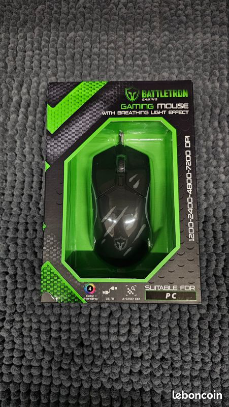 Souris Gaming Battletron - Optique 6000 DPI - 6 Boutons Programmables - RGB